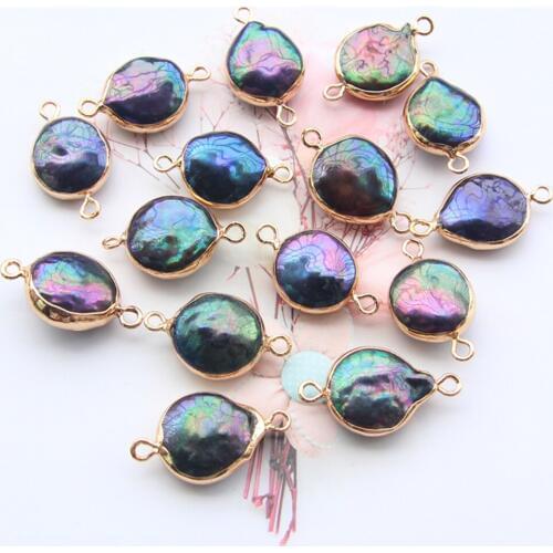 5pieces Freshwater Pearl Natural unique Bordure Beads for silver 925 jewelry Necklace Earring Bracelet ICNWAY