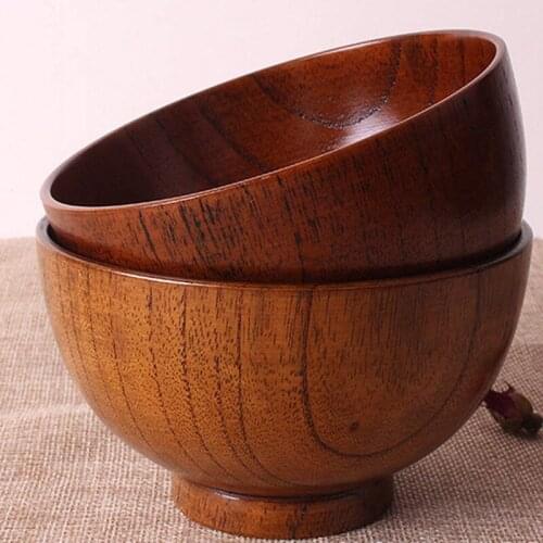 Wooden Bowl for Rice Soups Desserts Ice Cream and Antifreeze Asian Style