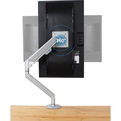 HILLPORT 10-32" Gas Spring Monitor Arm 360 Rotate Tilt Swivel Desktop Screen Mesa Monitor Mount Computer Stand Holder VEAS Load