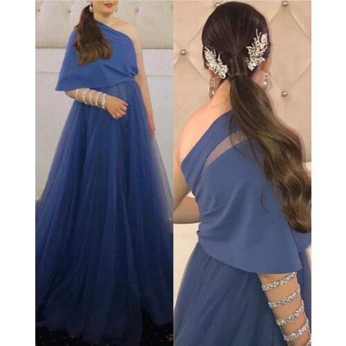 Best Selling One Shoulder Long Sleeve Beaded Floor Length Maternity Prom Dresses