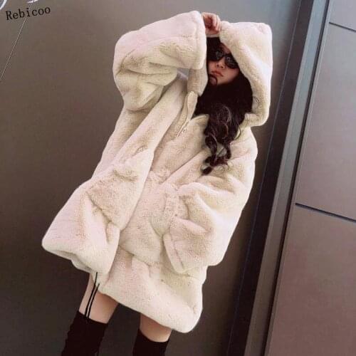 Long Parka Waterproof Outerwear fake Fur Coat Winter Jacket Women fluffy Fox Fur Hood Luxury Outerwear Detachable New