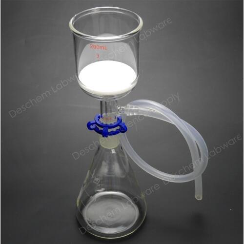 24/40,Lab Suction Filtration Unit,200ml Buchner Funnel,500ml Erlenmeyer Flask