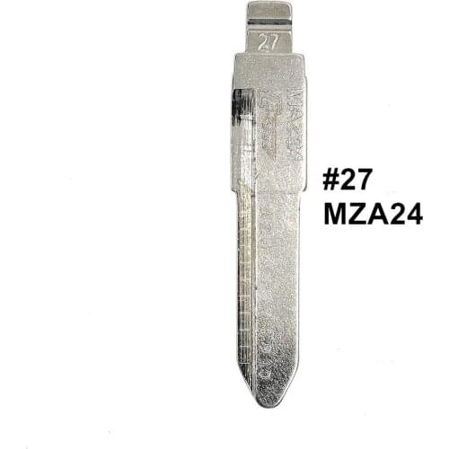 5pcs 2 IN 1 Lishi MZA24 #27 Engraved Line Key Blade Scale Shearing Teeth Cutting Key Blank for Mazda