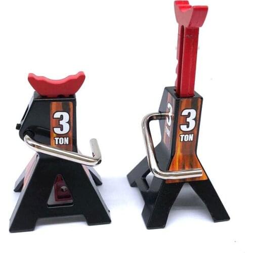 ELOS-2Pcs Metal 3 Ton Mini Jack Stands Height Adjustable Repairing Tool for 1/10 RC Crawler Truck Trx-4 Trx4 Axial SCX10