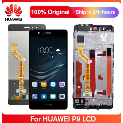 5.2'' Original LCD For Huawei P9 LCD Display Touch Screen Digitizer With Frame For HuaweiP9 EVA-L09 L19 L29 AL10 TL00 AL00 DL00