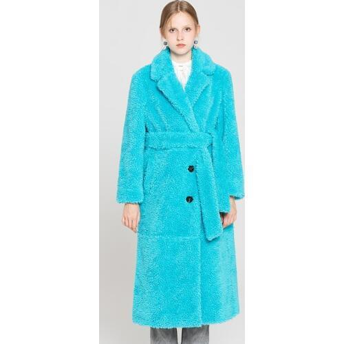 Lamb fur coat female velvet long section Korean version imitation fur coat female one thicker woolen coat winter warm coats F338