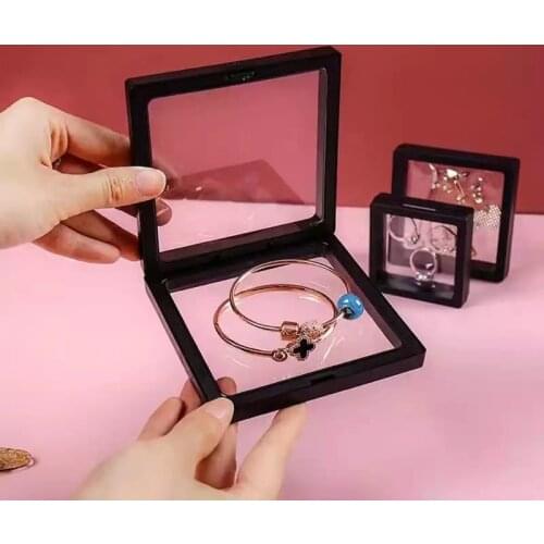 Transparent PE Film Display Box Suspended Packaging Box Jewelry Ring Bracelet Box Small Commodity Gift Box Spot