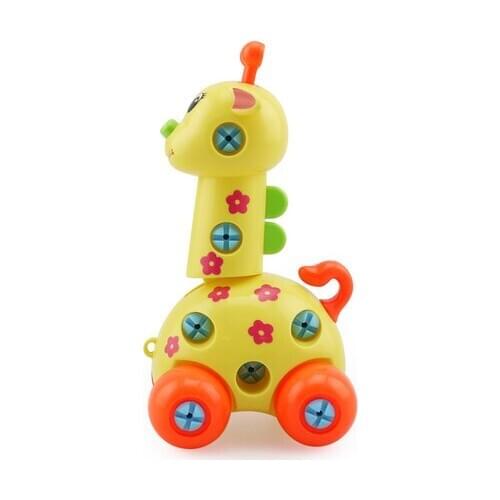 Giraffe disassembling toy Cartoon Animal Giraffe Disassembling Combination And Educational Toys Nut Assembled Toy Animals 2020