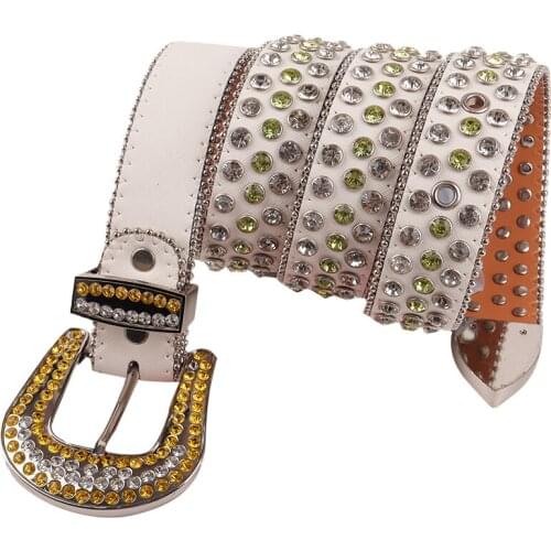 Rhinestone Belt Punk Waistband Designer Luxury Womens Belts Men Leather Elastic Crystal Girdle Fashion Diamond Belt Ceinture Y2k