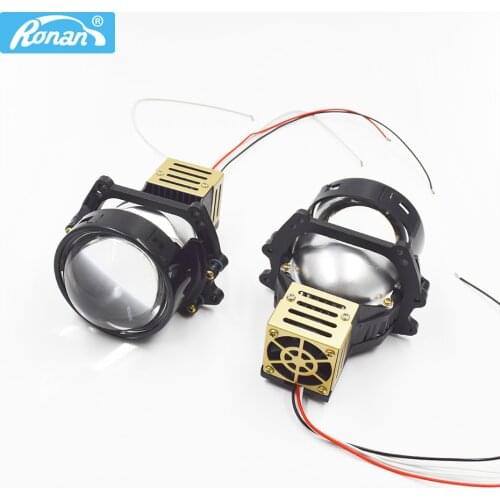 Ronan 2pcs 63W both side LED chips reflector bowl Bi-LED projector lens for Automotive car headlight upgrade retrofit