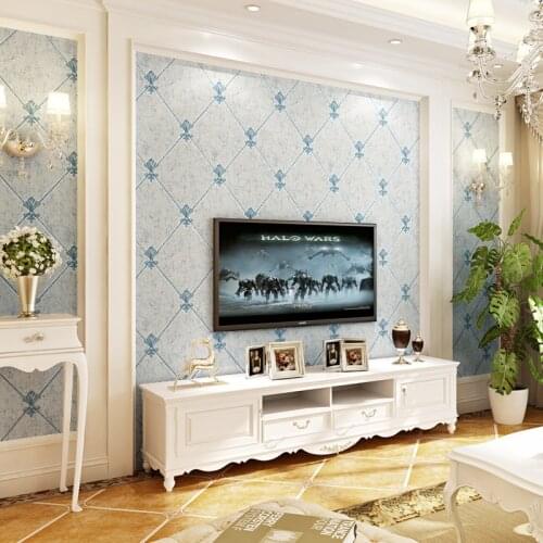 Modern Interior Wallpaper Roll For Walls 3d Embossed Non Woven Wall Wallpaper Texture Background Paper Rolls Tv Wallpaper Plaid