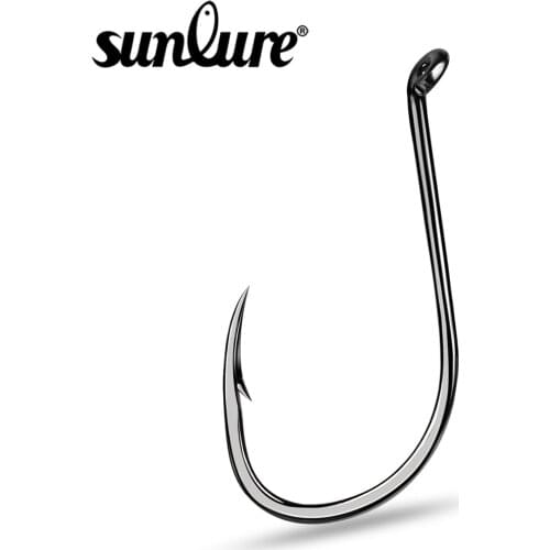 Sunlure 50pcs/box Fishing Hooks Octopus Series HC-72A High-Carbon Steel Fishhooks Saltwater Bass 1/0-2/0-3/0-4/0-5/0-6/0# Hooks