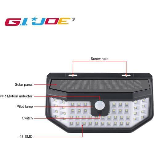 GIJOE led solar light outdoors sun power lamp for garden decoration waterproof lighted christmas decoration usb rechargeable