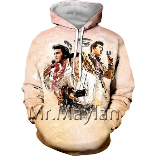 The King Elvis Presley 3D Print Hoodies Men/women hiphop streetwear outwear Fans Gothic Hood Sweatshirts Jacket Top Clothes R73