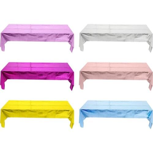 100 X 270 Cm Foil Tablecloth Waterproof Table Cover For Christmas Party Wedding Anniversary Decoration Anti -Dust Table Covers