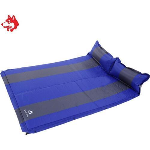 High quality outdoor camping tools double people multi colors hiking climbing Sleeping Mat Mattress Pad with Pillow