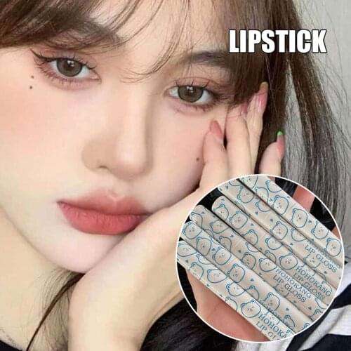 High Quality 6 Colors Velvet Lipstick Vivid Colour Non-Stick Cup Long Lasting Lip Glosses for Women Girl