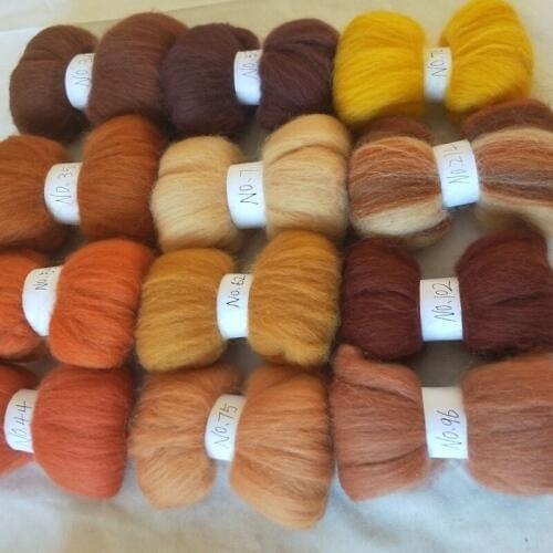 WFPFBEC felt 70s DIY wool for needle felting kit merino wool roving wool fiber crafa 120g 10g/bag 12colors