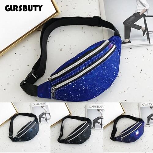 2020 Women Belt Bag Fanny Pack Waist Banana Bag with Earphone Hole Hip Bum Waistbag Crossbody Chest Phone Money Holder for Girls