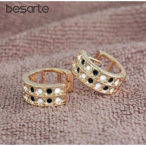 6Pairs Gold Plating Huggie Hoop Earrings Women Boucles D'oreilles Femme Oorbellen Oorringen Orecchini Aros Brinco Argola E1430B