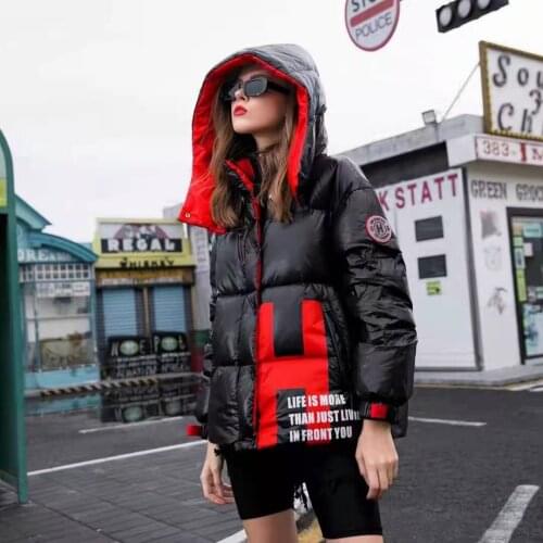 2021 New Winter White Duck Down Women Down Jacket Fashion Large Size Letter Warm Hooded High Quality Womens Down Parka Coats