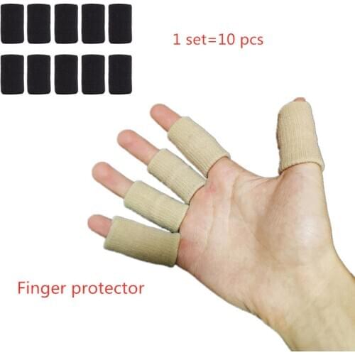 1 set = 10 pcs Finger Cover Sports Finger Joint Knuckle Protector Volleyball Badminton Basketbal Sport Protective Sleeve