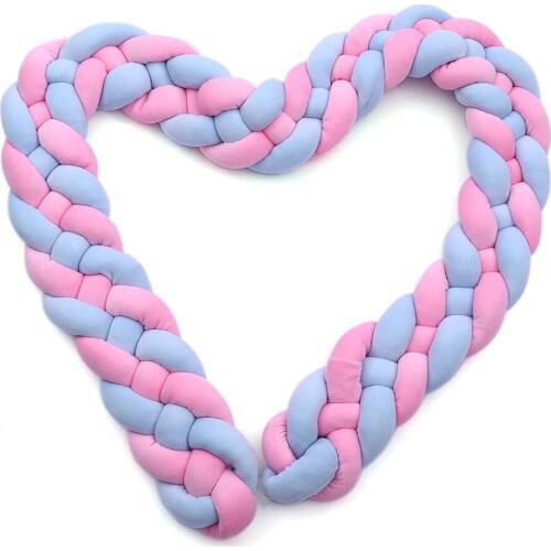 1Pcs 2M Customized Nodic Knot Baby Bed Bumper For Newborn Knotted Braid Pillow Cushion Baby Crib Bumper Protector Room Cot Decor