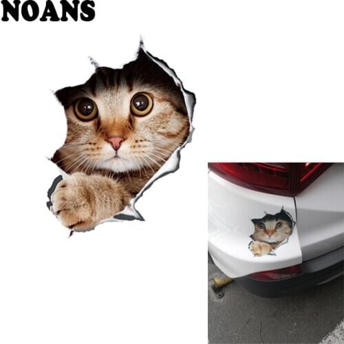 3D For Mercedes benz W204 W203 W211 AMG Mini cooper Skoda octavia a5 Car Sticker stereo funny personality kitten decal