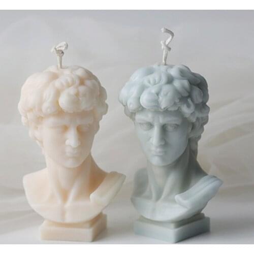 3D Silicone Candle Mould Home Aromatherapy David Candle Mould DIY Handmade Candle Material Resin Mold Candle Making Supplies