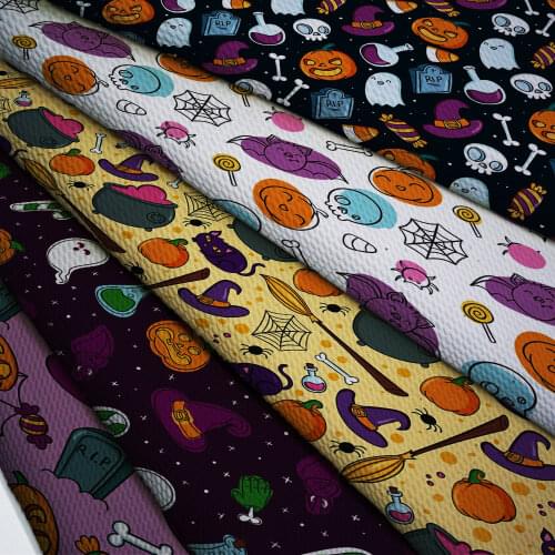 50cm*140cm Flower Printed Printed Bullet Texture Liverpool Fabric For clothing Stretch Knit Fabric For Hair Band L16262