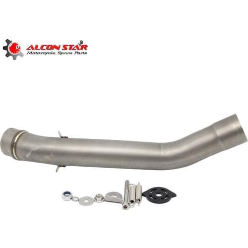 Alconstar- Z750 Motorcycle Exhaust Middle Pipe Connect Pipe Muffler Link Pipe Middle Section Adapter Pipe for Kawasaki z750