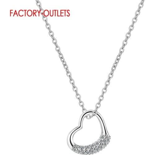 Paper Shape Pendant Necklace For Women 925 Sterling Silver Fashion Chain Necklace For Women Girlfriend Gift Bijoux New Mode