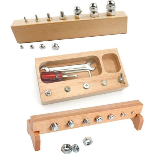 Multi-tool Board Montessori Baby Practical Life Material For Toddlers Screw Bolts Nuts Educational Juguetes Montessori MG1044H