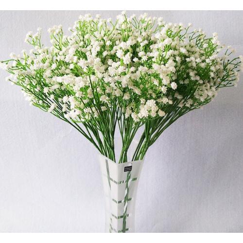 DIY Artificial Flower Branch Babys Breath Flower Gypsophila Fake Silicone Plant For Wedding Home Hotel Party Decorations