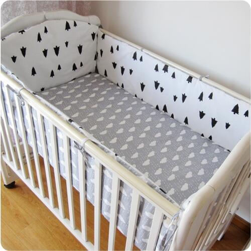 6PCS baby bedding set baby boy crib bedding sets protetor de berco juego de cuna,(4bumper+sheet+pillow cover)