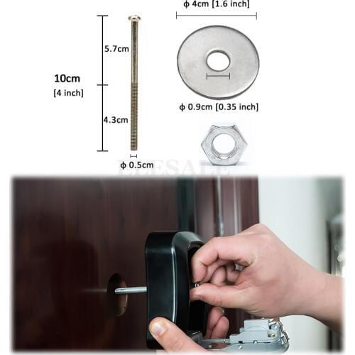 1Set 3-In-1 Mounting Screws Of Door Peephole Viewer For Our Key Safe Storage Box Long Screws+Nut+Washer