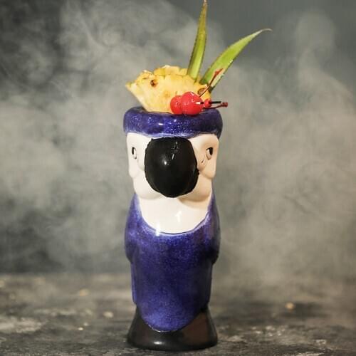 Parrot Hawaii Tiki Mugs Cocktail Cup Beer Beverage Mug Wine Mug Ceramic Easter Islander Tiki Mug Bar Tools