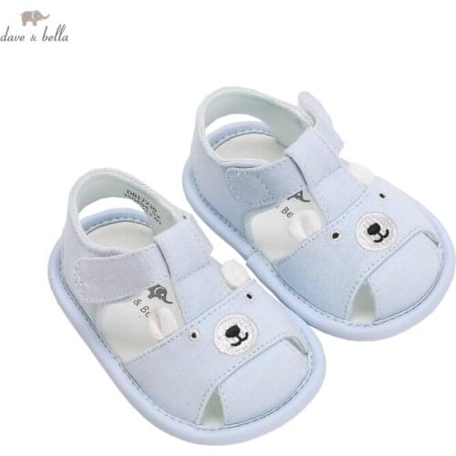 DB17730 Dave Bella summer baby boys fashion cartoon print first walkers new born shoes