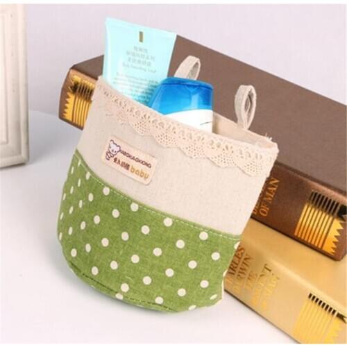 Linen Cotton waterproof Storage Bag hanging closet organizer Environmental hanging jewelry organizer hanging storage pockets