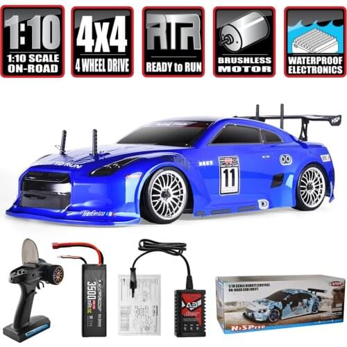 HSP Brushless Rc Car 1:10 4wd On Road Racing Drift Remote Control Car 94123PRO Electric Power Toys High Speed Hobby Lipo Vehicle