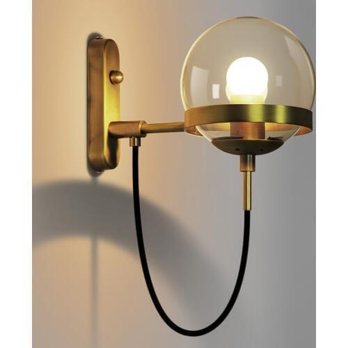 Modern Industrial Vintage wall light glass wall light cafe Bar Restaurant E27/E26 Edison Retro Wall Light bedroom wall lamp