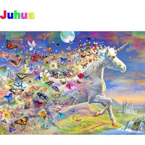 Cartoon Unicorn DIY diamond painting,full,square,round Butterfly diamond embroidery mosaic diamond stitch 5d diy home decor
