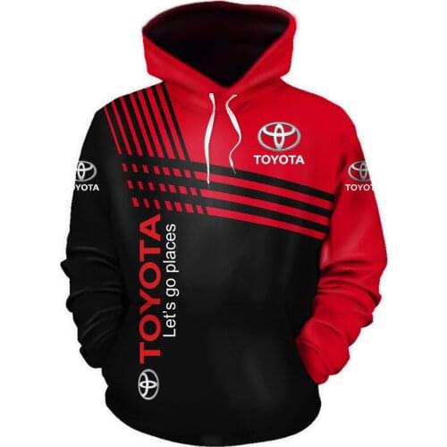 2021 Motorcycle off-road 3D printed hoodie hip hop fashion Harajuku TOYOTA sportswear peripheral brand mens clothing