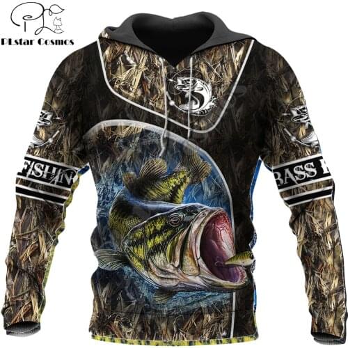 BASS FISHING 3D Printed Men Hoodie Harajuku Streetwear Pullover autumn hoodies Sweatshirt Unisex Casual Jacket Tracksuits KJ0114
