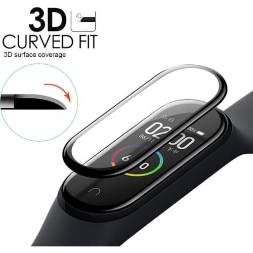 100PCS 3D Soft Screen Protector For Xiaomi Mi Band 4 Smartwatch Miband 4 Full Cover Protective Film (No Tempered Glass)