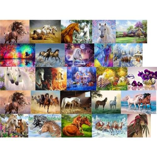 R21831 Horse Seaside cross stitch kit people 18ct 14ct 11ct count canvas stitches embroidery DIY handmade needlework