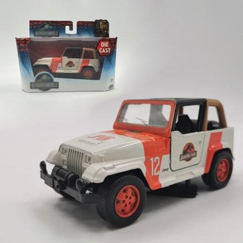 New Jeep 1/43 Scale Alloy Metal Diecast Vehicle Jurassic Parks SUV Auto Car Model Toy Children Kids fans Gift Collection Display
