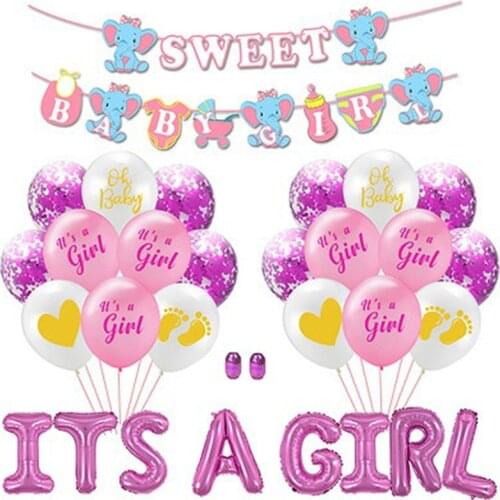 New Kids Flag Dot Sequin Balloons Set Aluminum Film Balloon Boys And Girls Theme Birthday Party Decorations Baby Shower Supplies