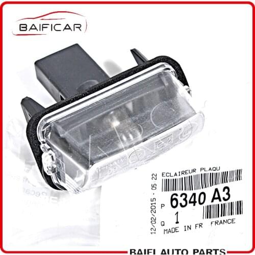 Baificar Brand New Genuine License Plate Light 6340A3 For Peugeot 206 207 306 406 Citroen Berlingo C3 C4 C5 DS4 Picasso Xsara