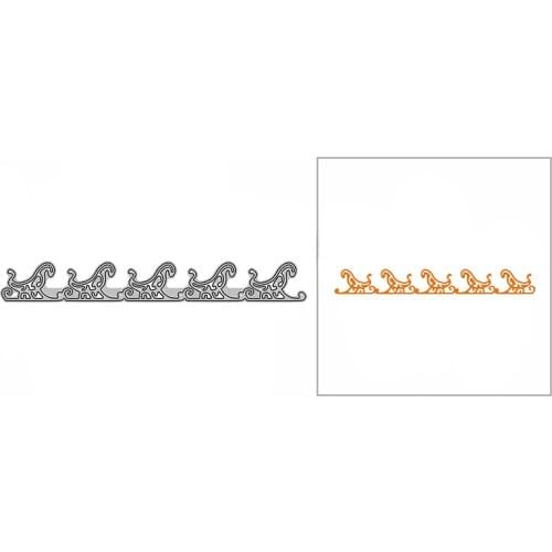 New Christmas Sled Car Border Craft Embossing 2021 Metal Cutting Dies for DIY Album Card Making and Scrapbooking Decor No Stamps
